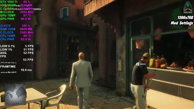 Hitman | GTX 1050 Ti 4GB | All Settings | Game Tasted. смотреть онлайн