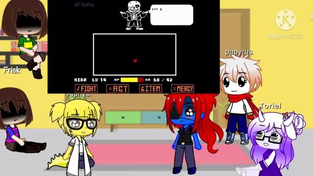 Undertales reacts to Sans fight смотреть онлайн