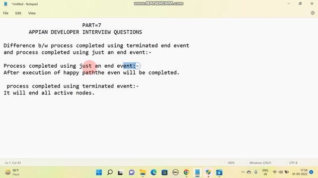 PART-7 | Diff b/w process completed using terminated end event and just an end event. смотреть онлайн