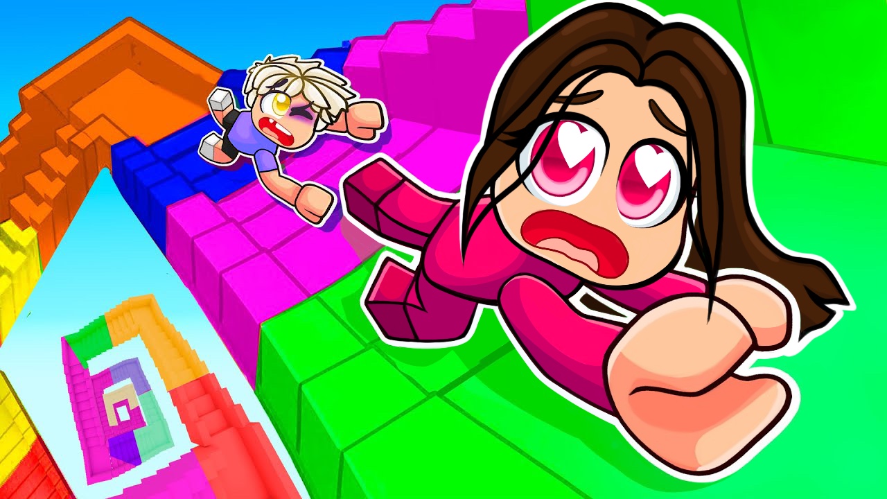 НАДО ВЫЖИТЬ на РАДУЖНОЙ ЛЕСТНИЦЕ в Роблоксе! Climb 1,000 Stairs смотреть онлайн