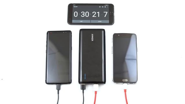 Samsung Note 8 Vs OnePlus 5 Battery Charging Test Via Power Bank Quick Charge 3.0 [4K]