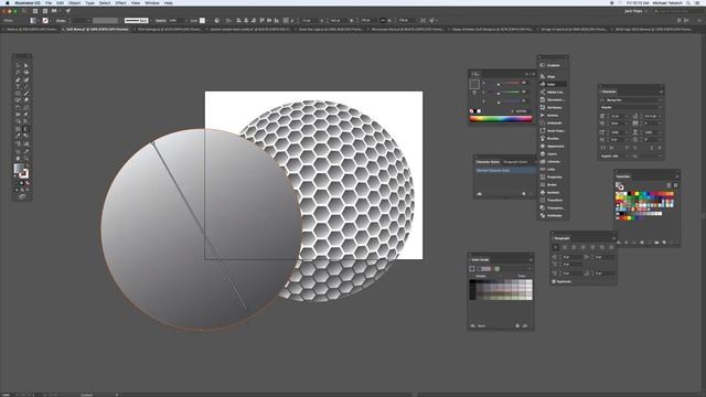 GOLF ball in illustrator смотреть онлайн