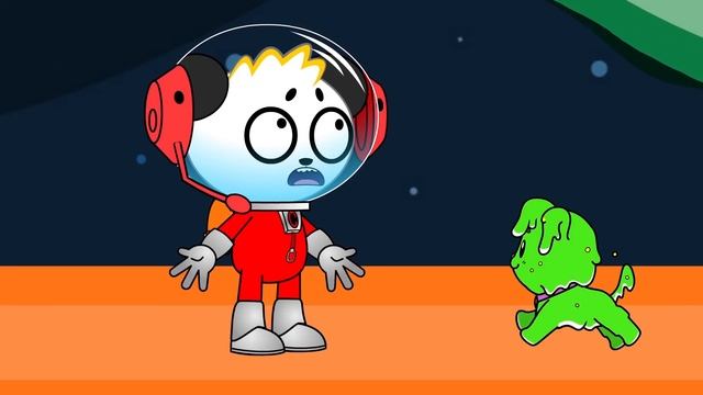 Astronaut Ryan found an Alien Puppy in Space | Cartoon animation for kids смотреть онлайн