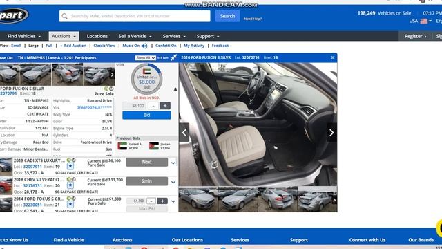 2020 FORD FUSION S 32070791 смотреть онлайн