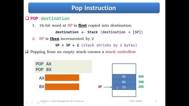 9- 8086 Runtime Stack Management смотреть онлайн