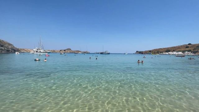 Lindos Beach Rhodes Greece 2021 - 4k смотреть онлайн