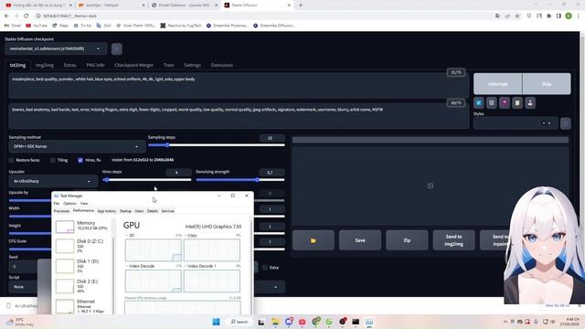 Hướng dẫn add 4x-UltraSharp cho Stable Diffusion PC( How to add 4x-UltraSharp for Stable Diffusion смотреть онлайн