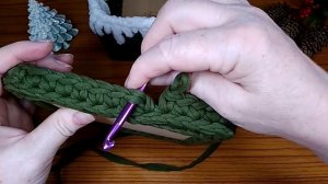 Подробный МК Квадратной корзины. Новогодний декор . Crochet.