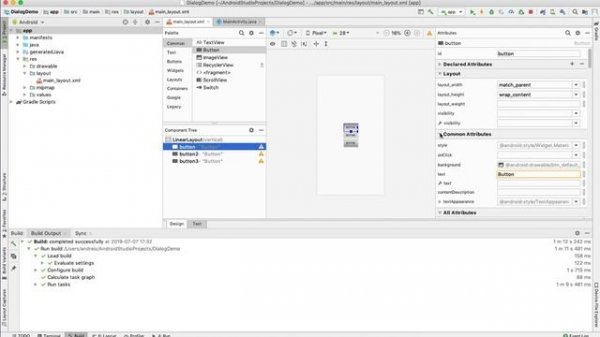 2. Android Dialogs - Creating Main Activity