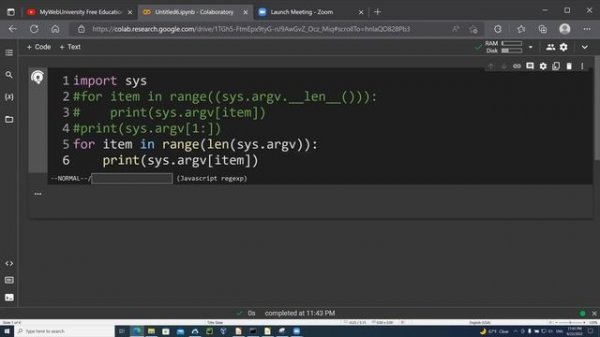 Python (The sys.argv class list )