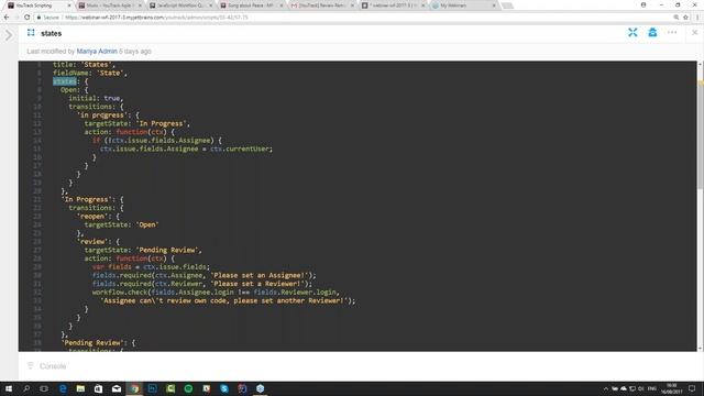 Introduction to JavaScript Workflows in YouTrack 2017.3 смотреть онлайн