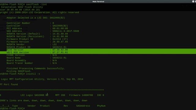 How to remove BIOS ROM from LSI card смотреть онлайн