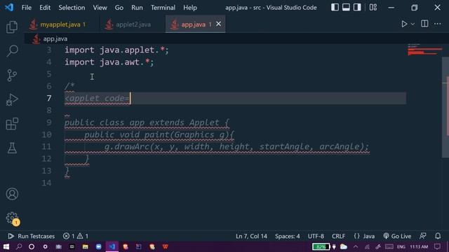 DRAW ARC IN APPLET VSCODE| JAVA APPLET PART 5 | VUZZARE смотреть онлайн