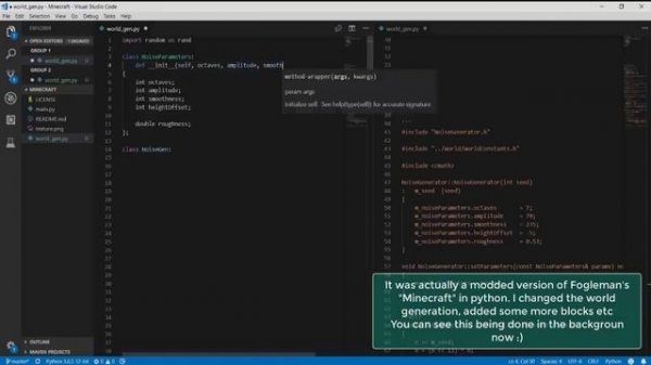 Coding Minecraft In 5 Seconds - Python/ OpenGL Programming Challenge