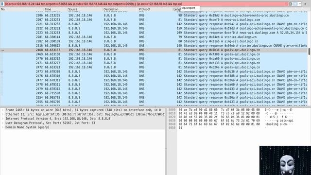 抓包手机 iOS 和 Android 所有的 TCP 和 UDP 并解密 TLS 到桌面的 Wireshark смотреть онлайн