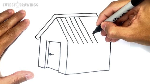 How to draw a House for kids | House Easy Draw Tutorial смотреть онлайн