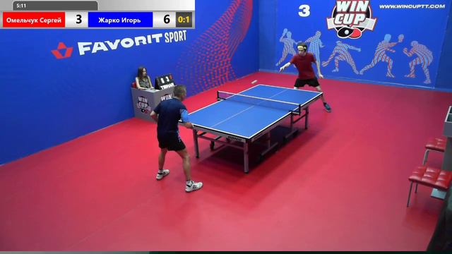 📅04.06.2019 | ⌚️20:15 | 🏓Омельчук Сергей 0-3 🏆Жарко Игорь🏓 | WIN CUP. Зал #3 смотреть онлайн