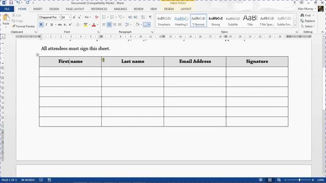 Repeat Table Header Row on Every Page in MS Word смотреть онлайн
