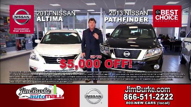 Jim Burke Nissan 2013 Pathfinder or 2013 Altima Up To $5000 Off w Zack Justice 060513 смотреть онлайн