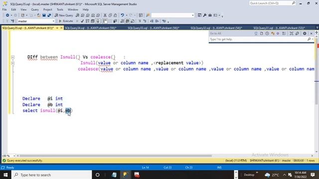 Difference between coalesce() and Isnull()|| SQL||SQLSERVER||SQLISEASY #coalesce #isnull смотреть онлайн