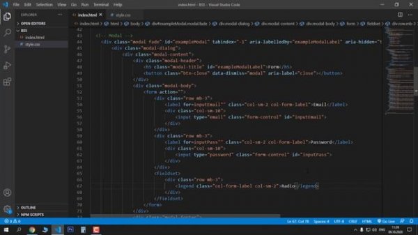Уроки Bootstrap 5 - Форма регистрации компонент