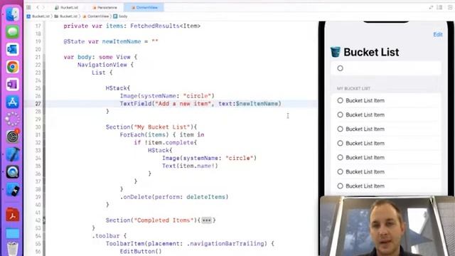 SwiftUI - Bucket List (Persistence - saving data to disk) смотреть онлайн