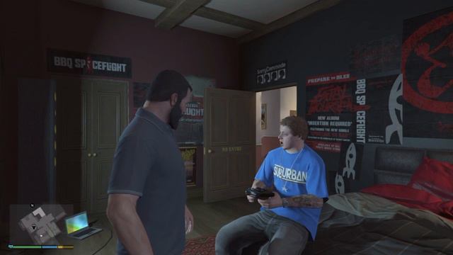 GTA V - Michael and Jimmy De Santa funny relationship banta.