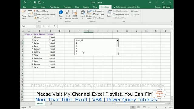 Excel VBA Add Column Header To A Listbox смотреть онлайн