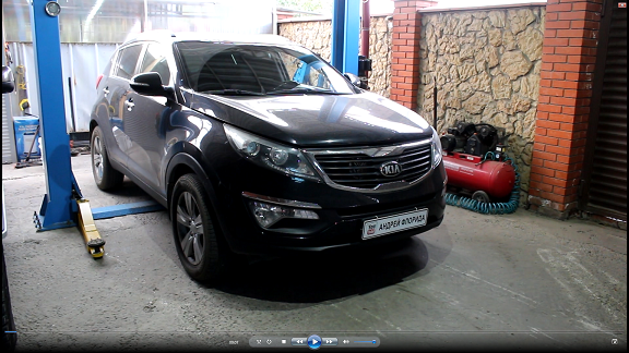 Замена приводного ремня на KIA Sportage 2,0 Киа Спортейдж 2012 года смотреть онлайн