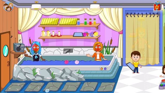 My Town Games : Играем в Спа салон красоты - Прически, джакузи, массаж, тренажерный зал и отдых смотреть онлайн
