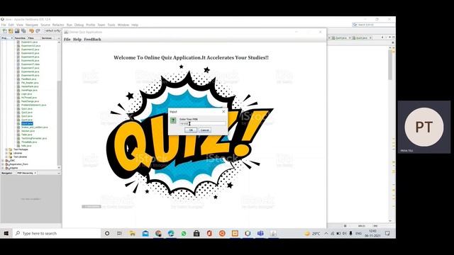 Quiz Application Using Java смотреть онлайн