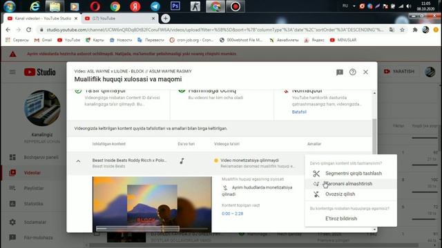VIDEOGA AFTRSKIY TUSHSA NIMA BO'LADI // AFTRSKIYNI OLIB TASHLASH // VIDEODAGI JALOBANI YO'Q QILISH смотреть онлайн