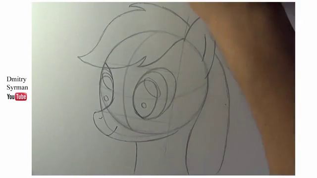 Как нарисовать пони, как рисовать голову пони, 100% нарисуешь смотреть онлайн