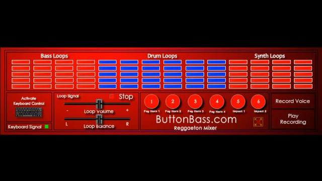 Для музыкантов. Галерея звуков buttonbass. Пульт RedReggaetonMixer смотреть онлайн