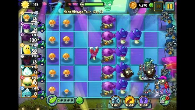 Plants vs Zombies 2 - Displaced Seeds Challenge 7 (Neon Mixtape Tour with Dark Ages plants) смотреть онлайн
