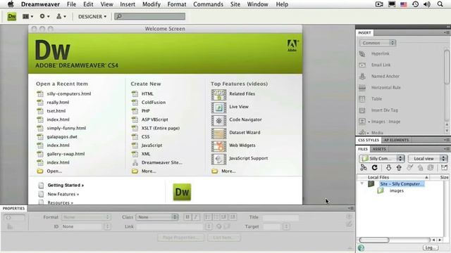 Adobe Photoshop CS4 Extended CREATING A NEW WEBSITE Creating a New Web Page смотреть онлайн