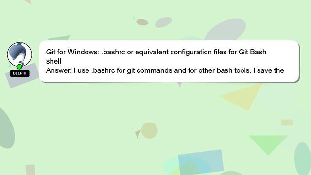 Git for Windows: .bashrc or equivalent configuration files for Git Bash shell смотреть онлайн