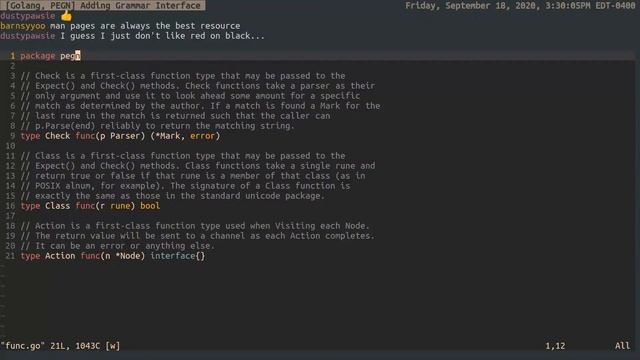 [Golang, PEGN] Adding Grammar Interface смотреть онлайн