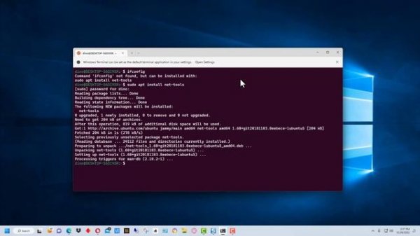WSL - How to Install Linux Net Tools in WSL Such as ifconfig and ping