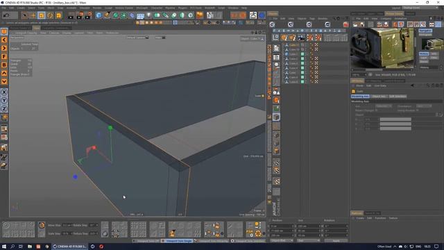 Урок 2. Создание Lowpoly модели. Деревянные элементы. Моделирование в Cinema 4D