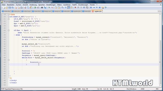 PHP Tutorial: Login mit Registrierung| MySQL | deutsch смотреть онлайн