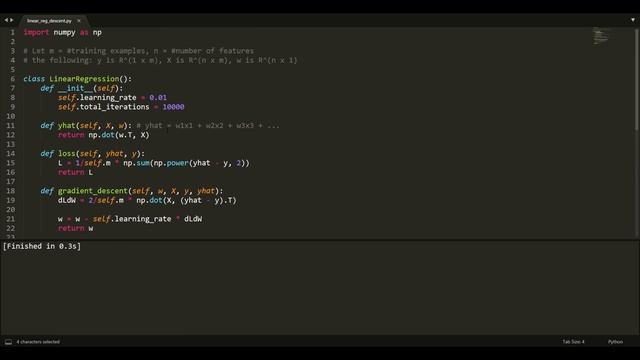 Linear Regression Gradient Descent From Scratch in Python смотреть онлайн