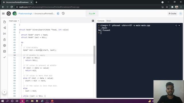 Binary search in linked list | Binary Search algorithm full explanation смотреть онлайн