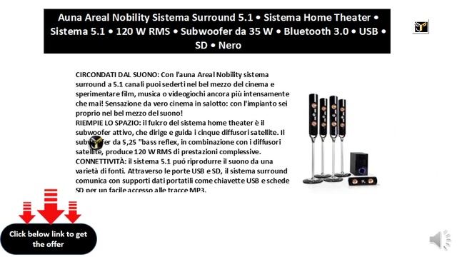 Auna Areal Nobility Sistema Surround 5.1 • Sistema Home Theater смотреть онлайн