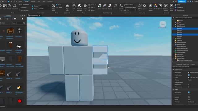 How to weld a part into Rig! (Roblox Studio) (UNION PARTS) смотреть онлайн