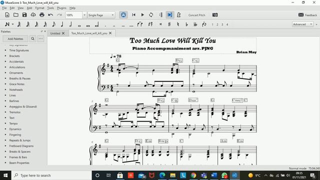 Queen Too Much Love Will Kill You Piano Only + Sheet Music (BEST VERSION!!) смотреть онлайн