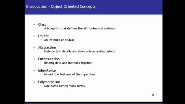 introduction to object oriented concepts and Data Types in Java смотреть онлайн