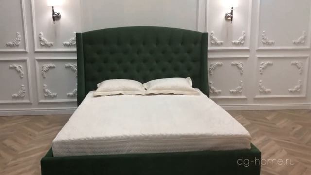 Кровать Hugo без гвоздиков темно зеленая смотреть онлайн