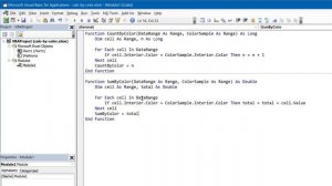 Вычисление суммы, количества и среднего по цвету заливки и шрифта в Excel