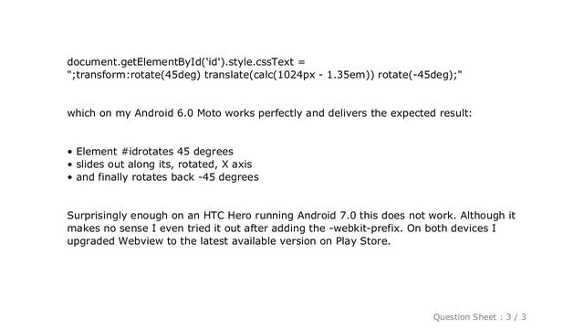 HTML : Android v 5.0+ webview HTML5, CSS3 and ES6 compatibility смотреть онлайн